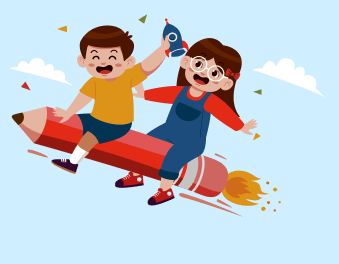 أطفال يتعلمون